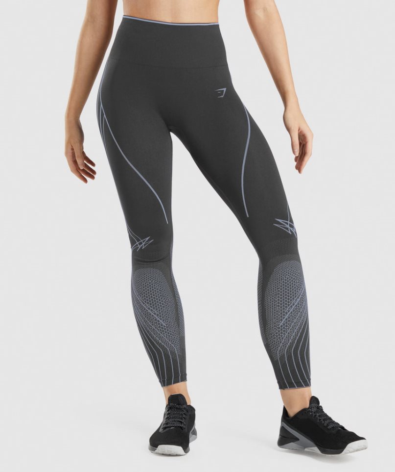 Women\'s Gymshark Apex Seamless High Rise Leggings Black | NZ 0RYPBN